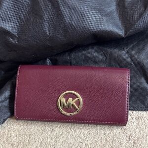 Michael Kors Plum Leather Wallet